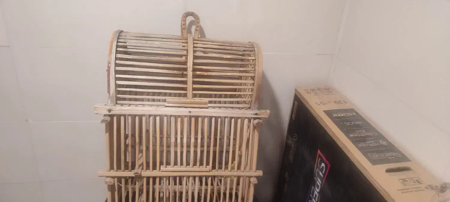 قفس پرنده حصیری|لوازم جانبی حیوانات|قم, باجک یک|دیوار