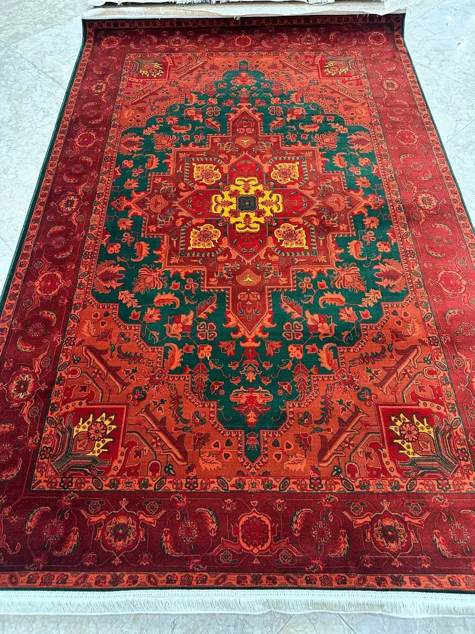 فرش های قرمز مدل قاجاری اقساط12ماهه بدون پیش|فرش|زنجان, |دیوار