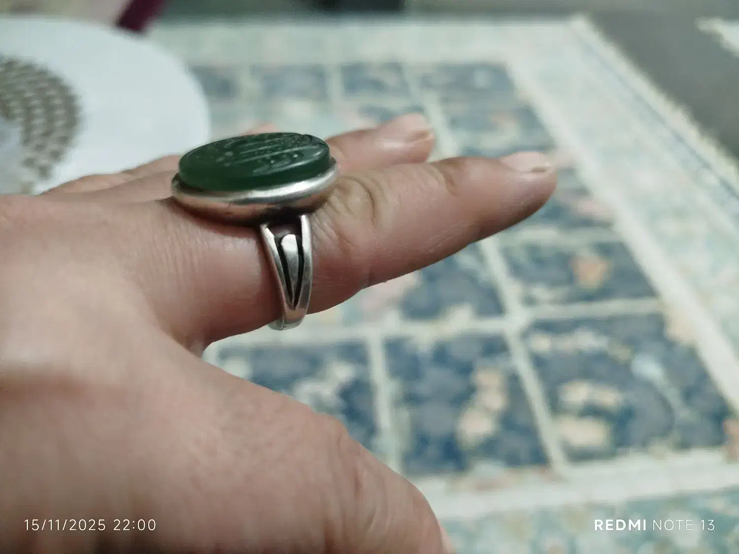 انگشتر عقیق سبز قدیمی|جواهرات|قم, شهرک امام حسین|دیوار