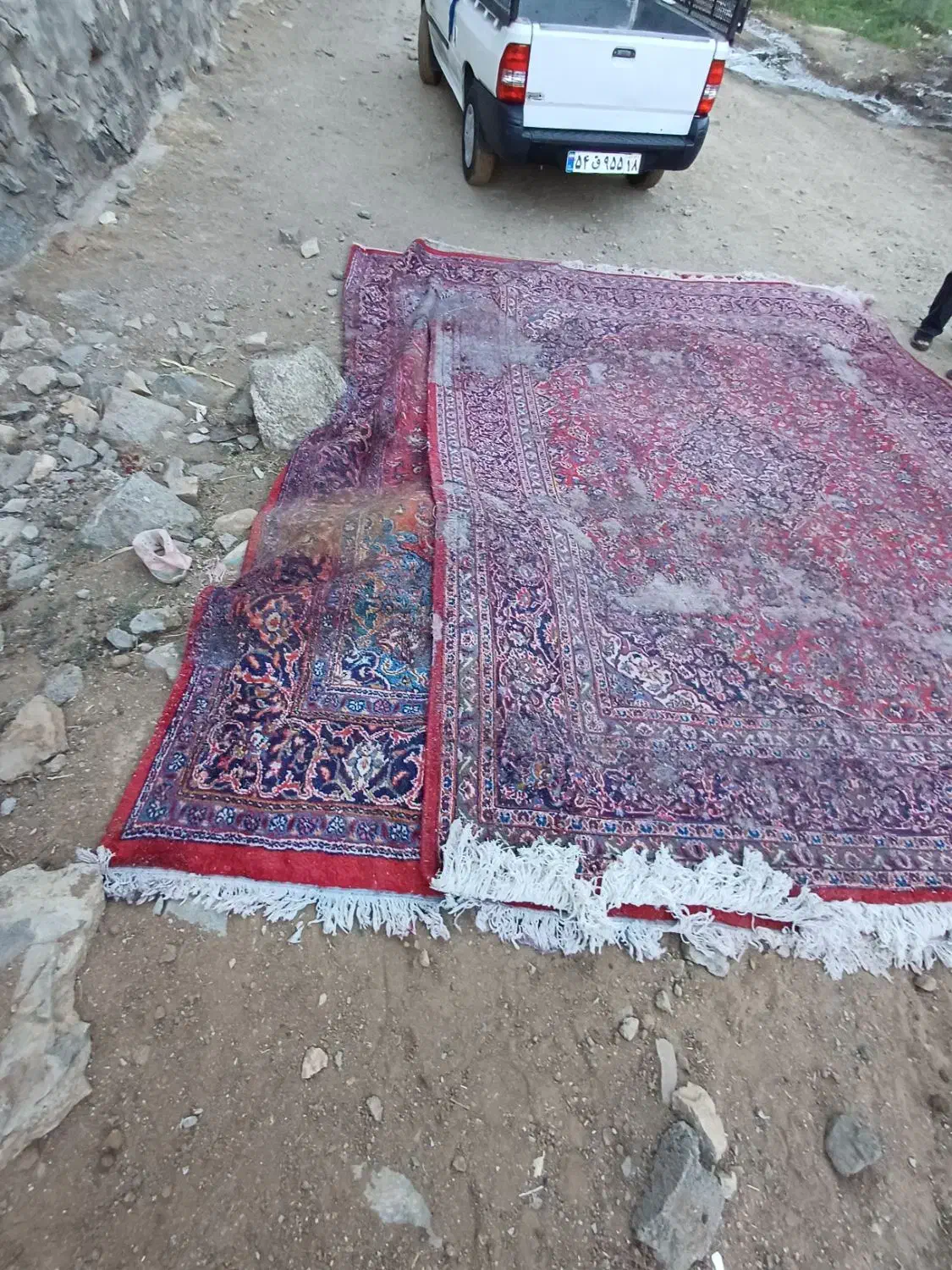۲تخته فرش نخ نما|فرش|همدان, |دیوار