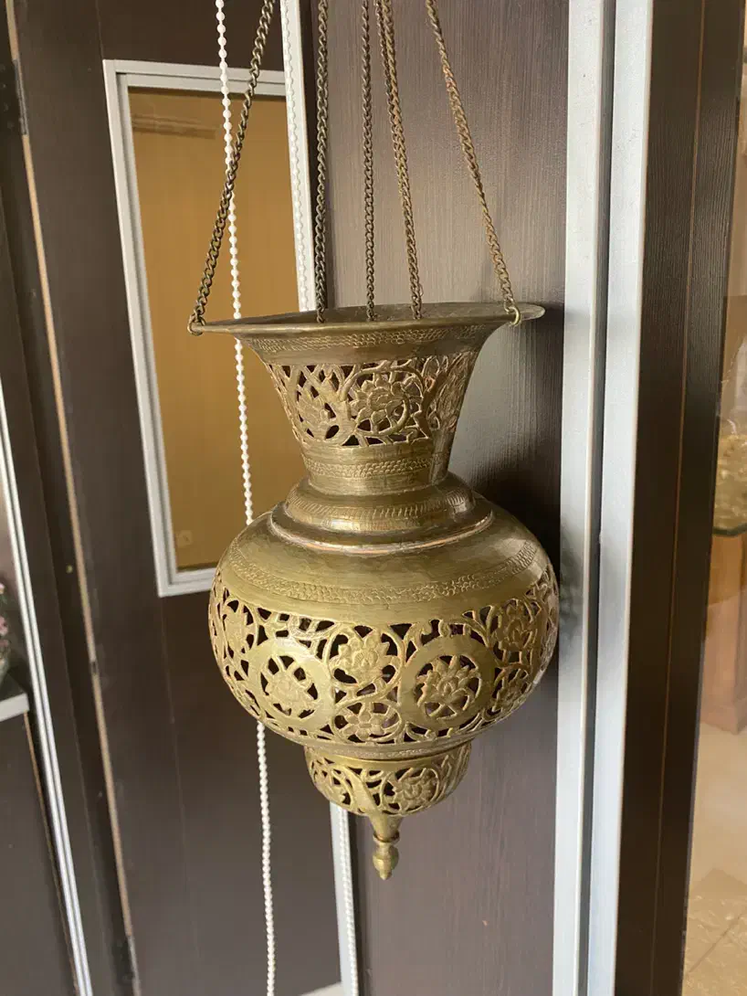 قندیل برنجی عتیقه بسیار تمیز و استثنایی|کلکسیون اشیاء عتیقه|تهران, ونک|دیوار