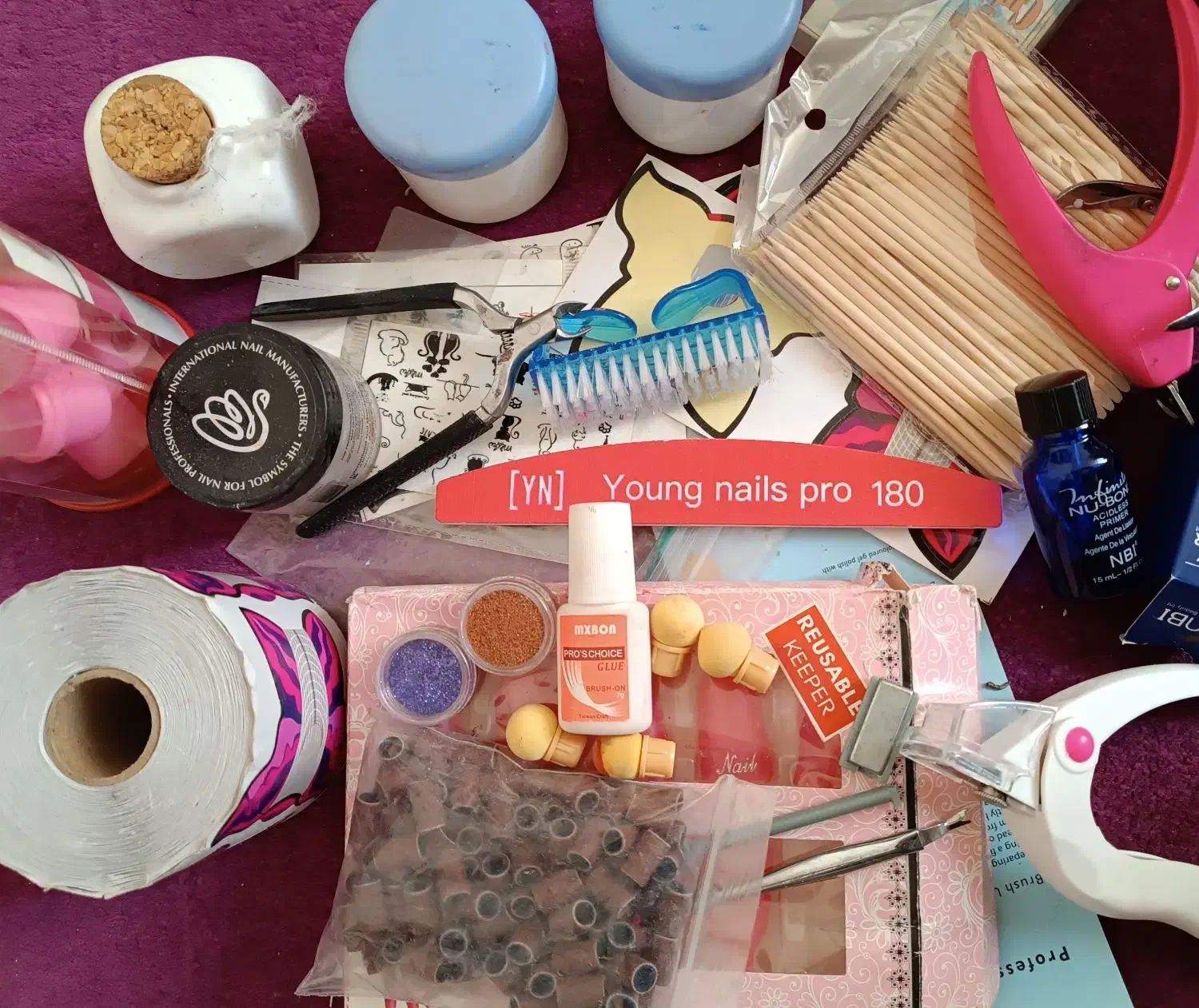 وسایل کامل کاشت ناخن|آرایشی، بهداشتی، درمانی|دهدشت, |دیوار