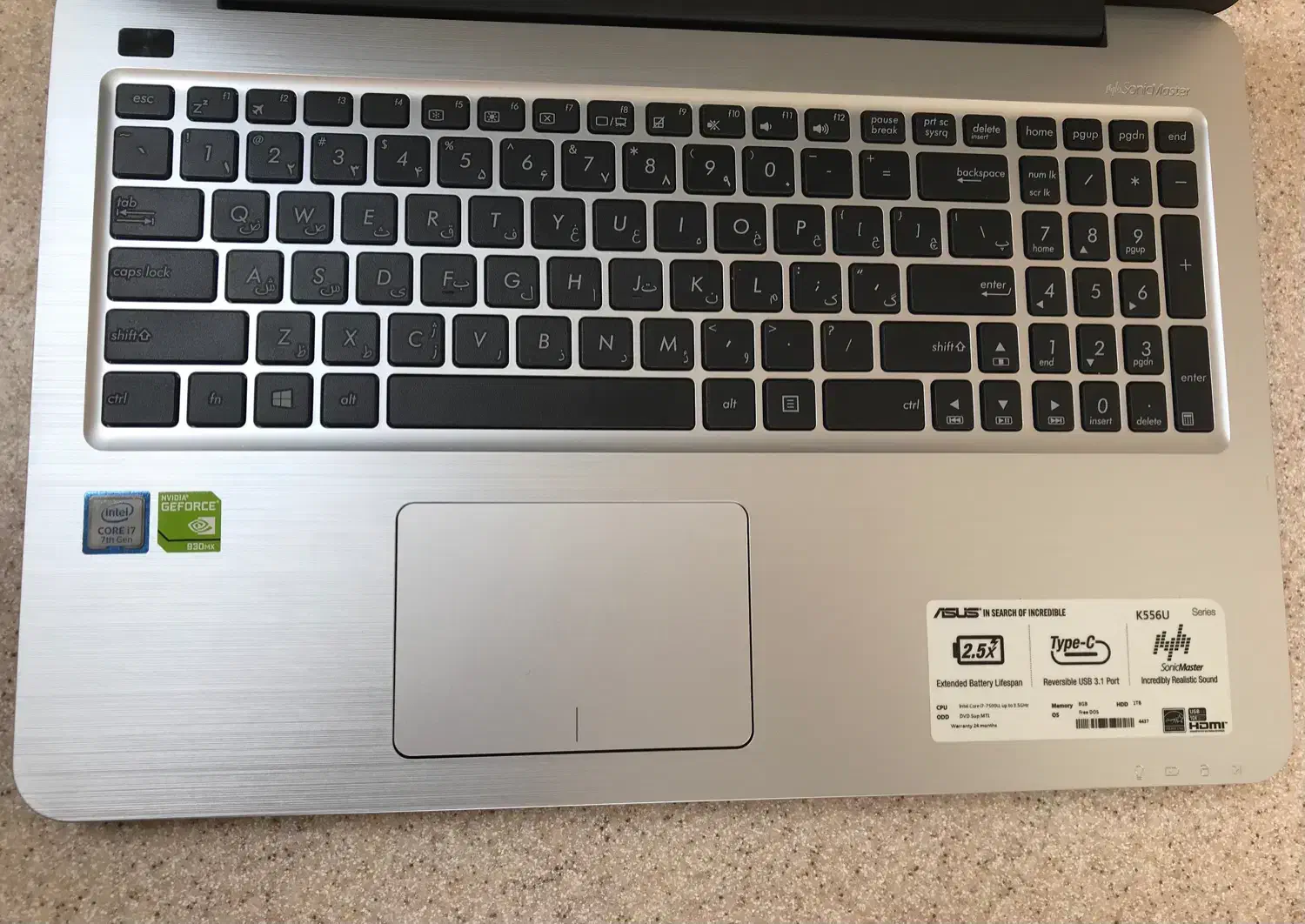 لپ تاپ ایسوس مدل ASUS K556U|رایانه همراه|سنندج, |دیوار