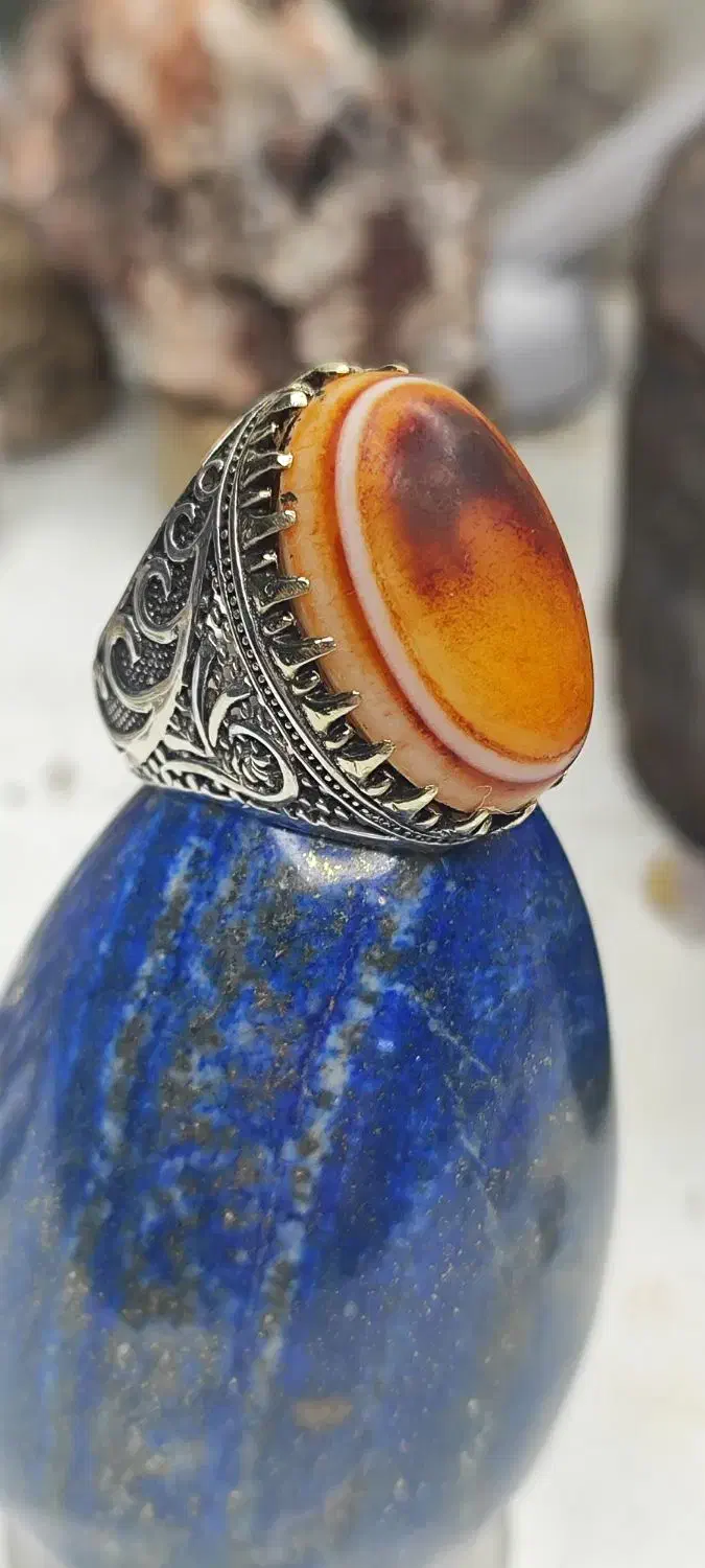 انگشتر باباقوری مهره کهنه سه پوست سلیمانی کد ۱|جواهرات|اصفهان, شیخ اشراق|دیوار