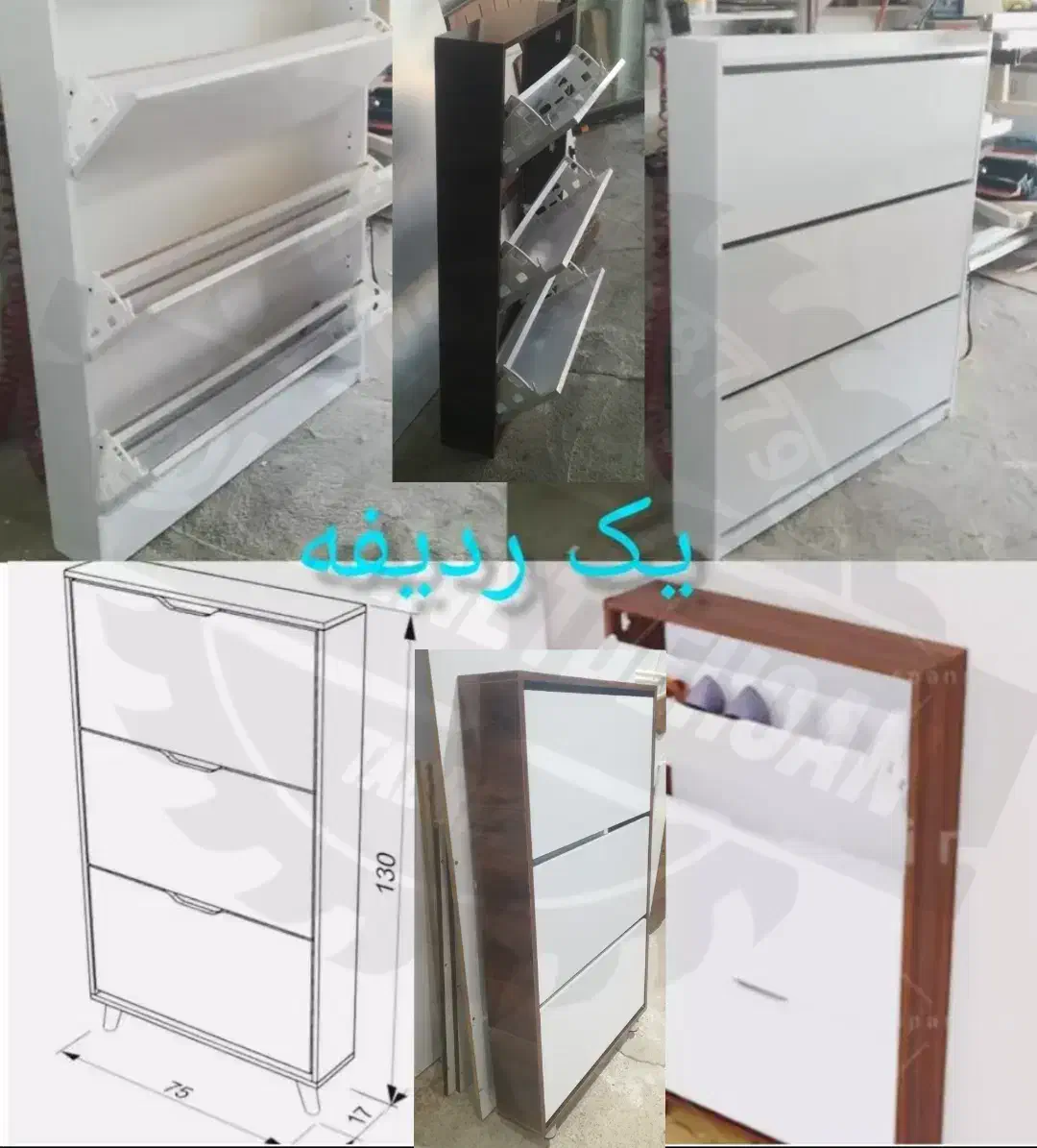 جاکفشی داشبوردی با 3عمق 16 24 34 سانتی رنگ دلخواه|جاکفشی، کمد، دراور|صوفیان, |دیوار