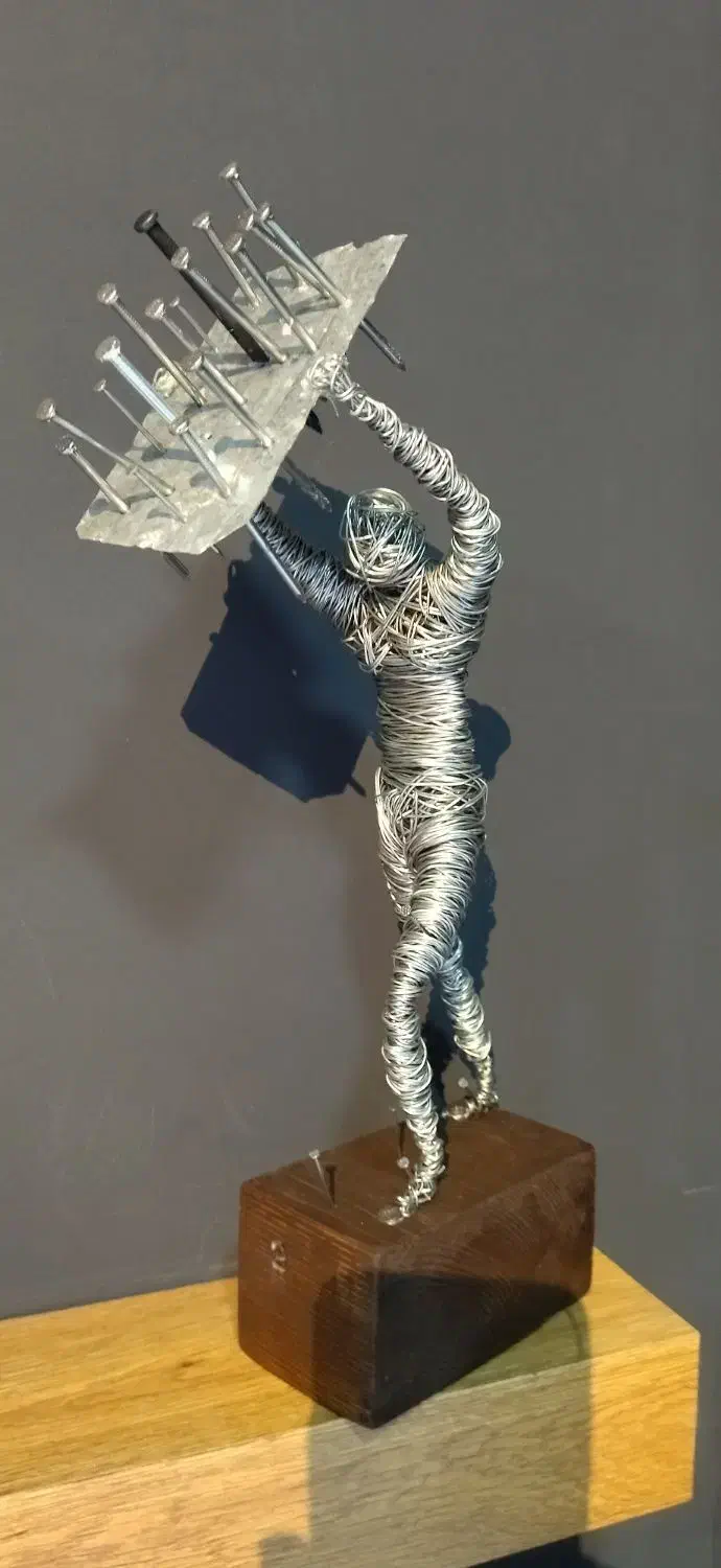 مجسمه های سیمی دست ساز|مجسمه، تندیس، ماکت|فولادشهر, B4|دیوار