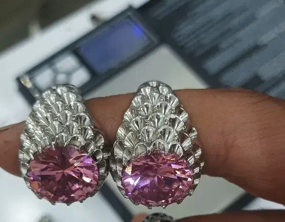 یه جفت موزونایت روسی اصل رکاب تمام دست|جواهرات|ساوه, |دیوار