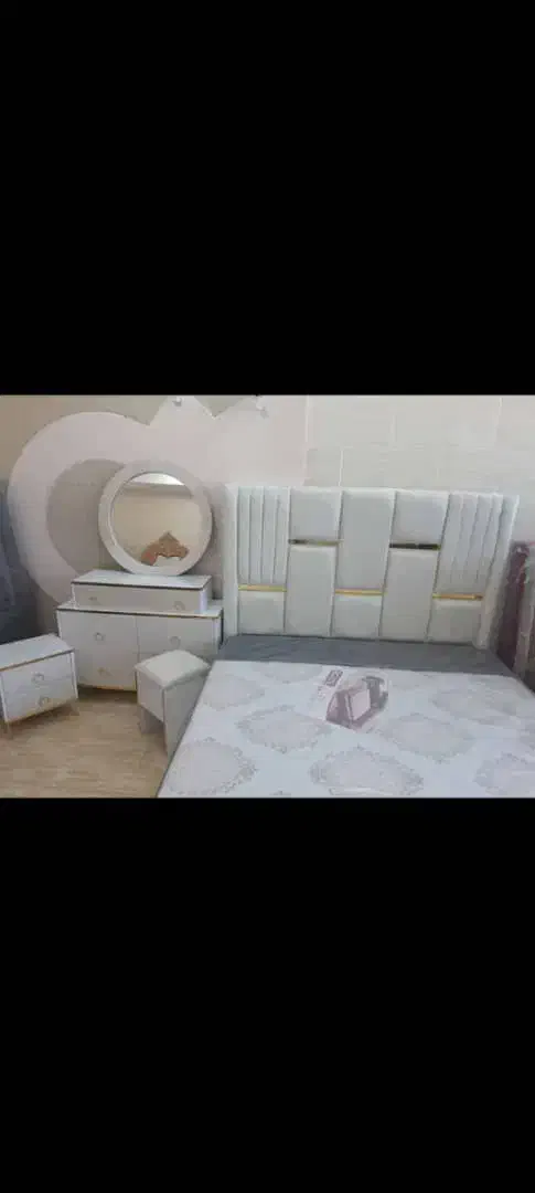سرویس خواب کلاسیک MDF با تشک طبی|تخت و سرویس خواب|اهواز, دغاغله|دیوار