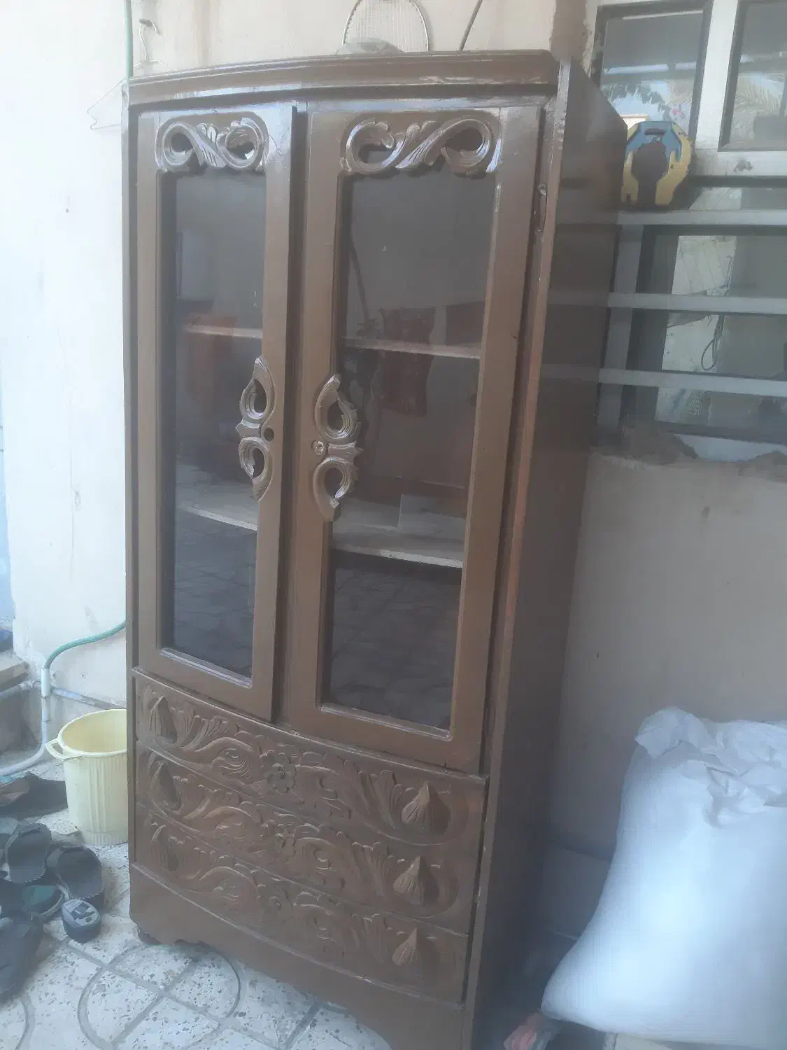 کمد کار کرده چوب اصل|جاکفشی، کمد، دراور|بوشهر, |دیوار