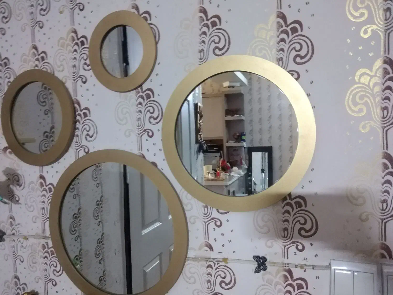 آینه گرد طلایی|آینه|مشهد, تلگرد|دیوار