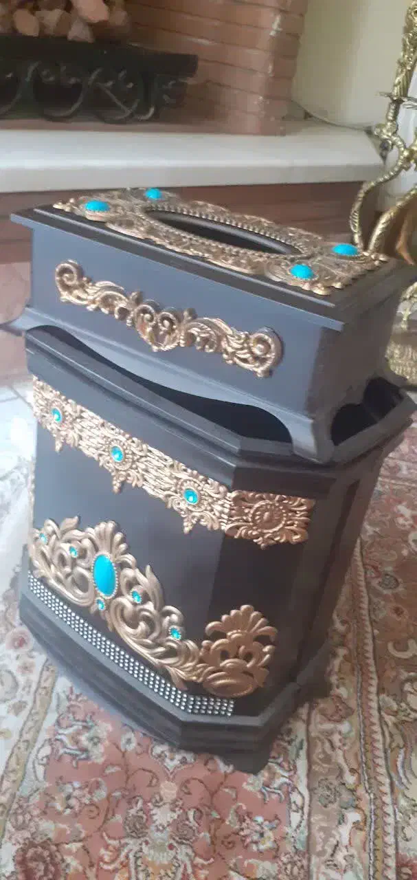 ست سطل و جادستمال کاغذی|صنایع دستی و سایر لوازم تزئینی|تهران, شهرک آپادانا|دیوار