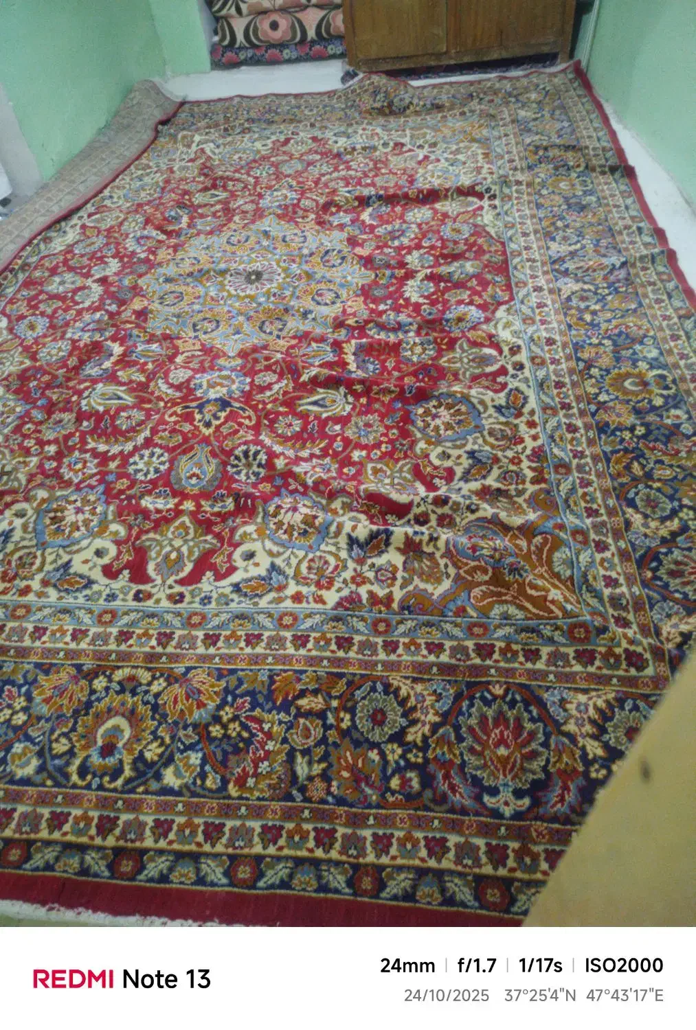 فرش ۱۲متری ماشینی|فرش|میانه, |دیوار