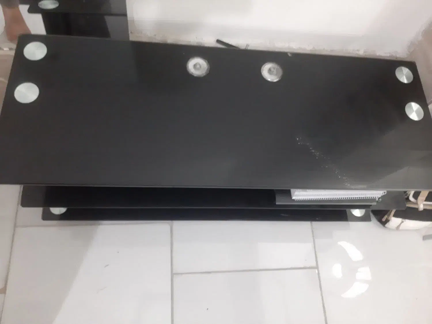 ۲ عدد میز  TV تلویزیون چوبی و میز شیشه ای مشکی ترک|میز تلویزیون|مشهد, گلبرگ|دیوار