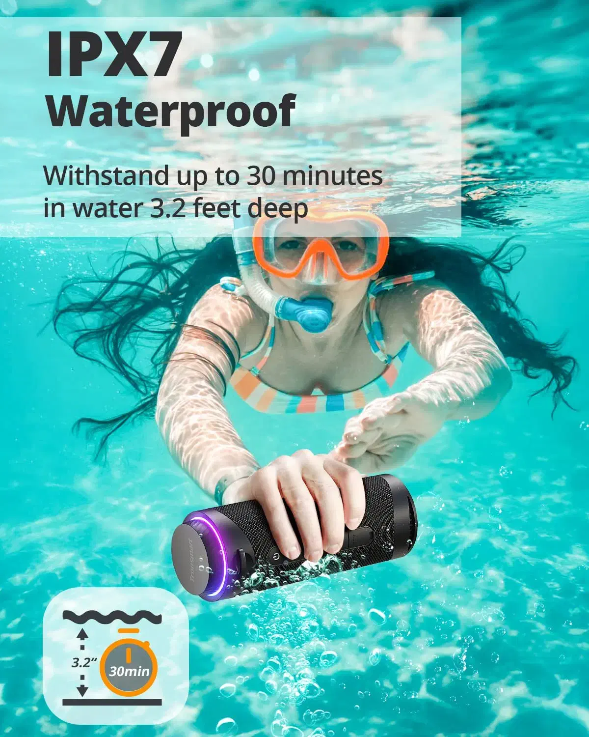 اسپیکرترونسمارت tronsmart t7 ضد اب|پخش‌کننده همراه|مشهد, نوید|دیوار