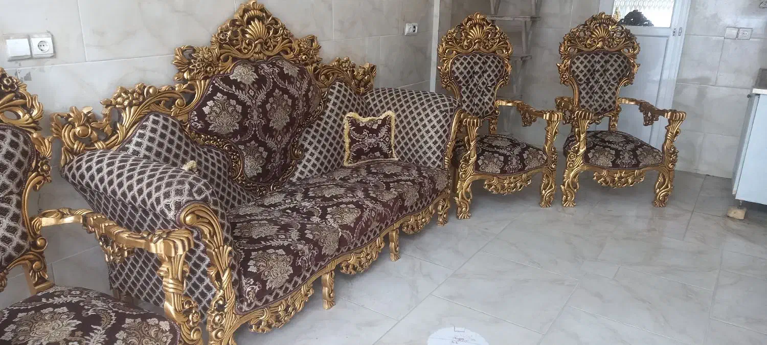 ... مبل . استیل سلطنتی تمام چوب|مبلمان خانگی و میز عسلی|بروجرد, |دیوار