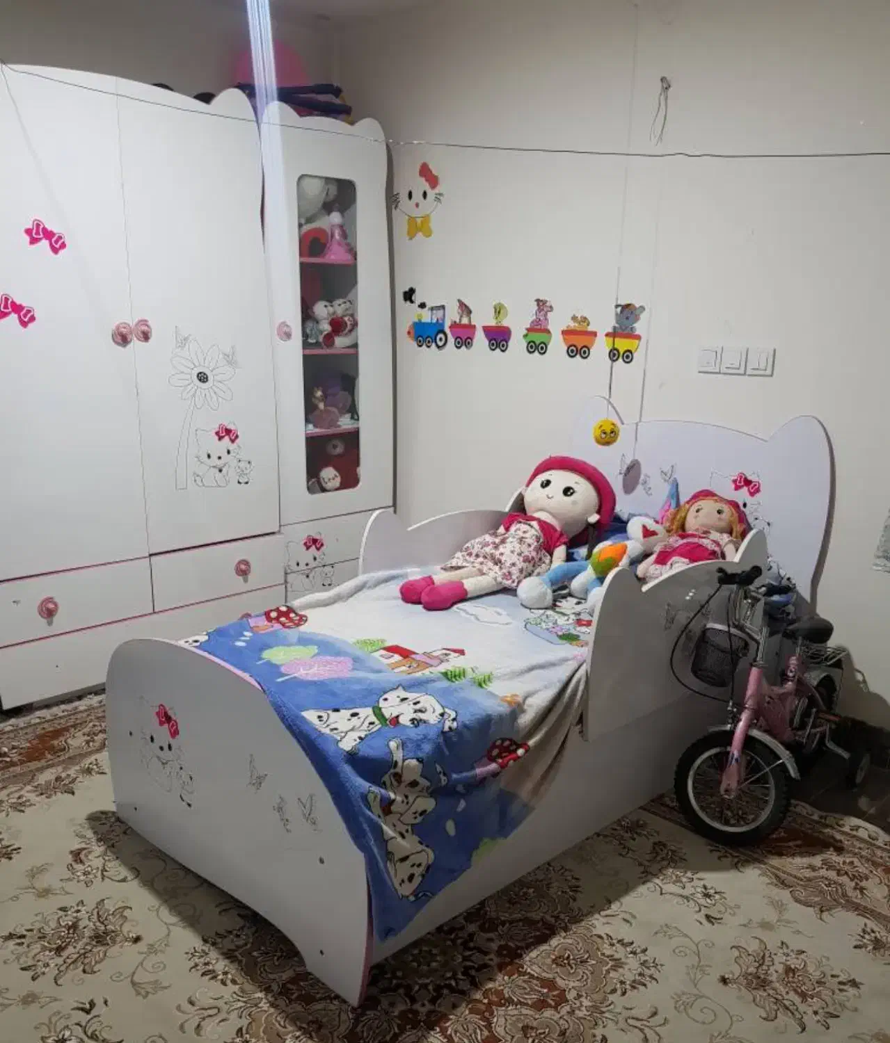 سرویس خواب کامل کودک تخت کمد بوفه|تخت و سرویس خواب|شیراز, درکی|دیوار