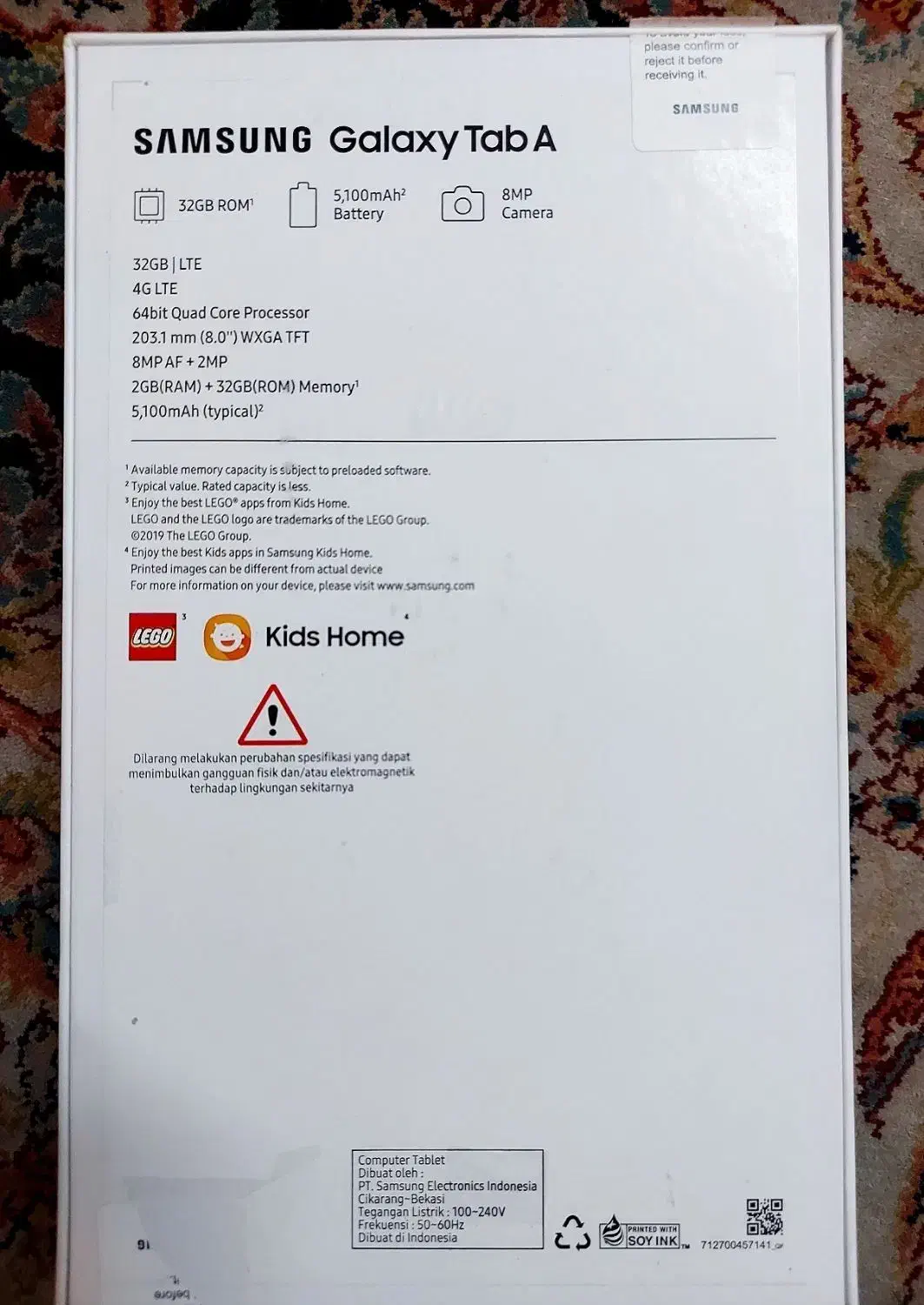 تبلت سامسونگ Tab A (SM-T295) - تمیز و کم کارکرد|تبلت|تهران, فردوس|دیوار