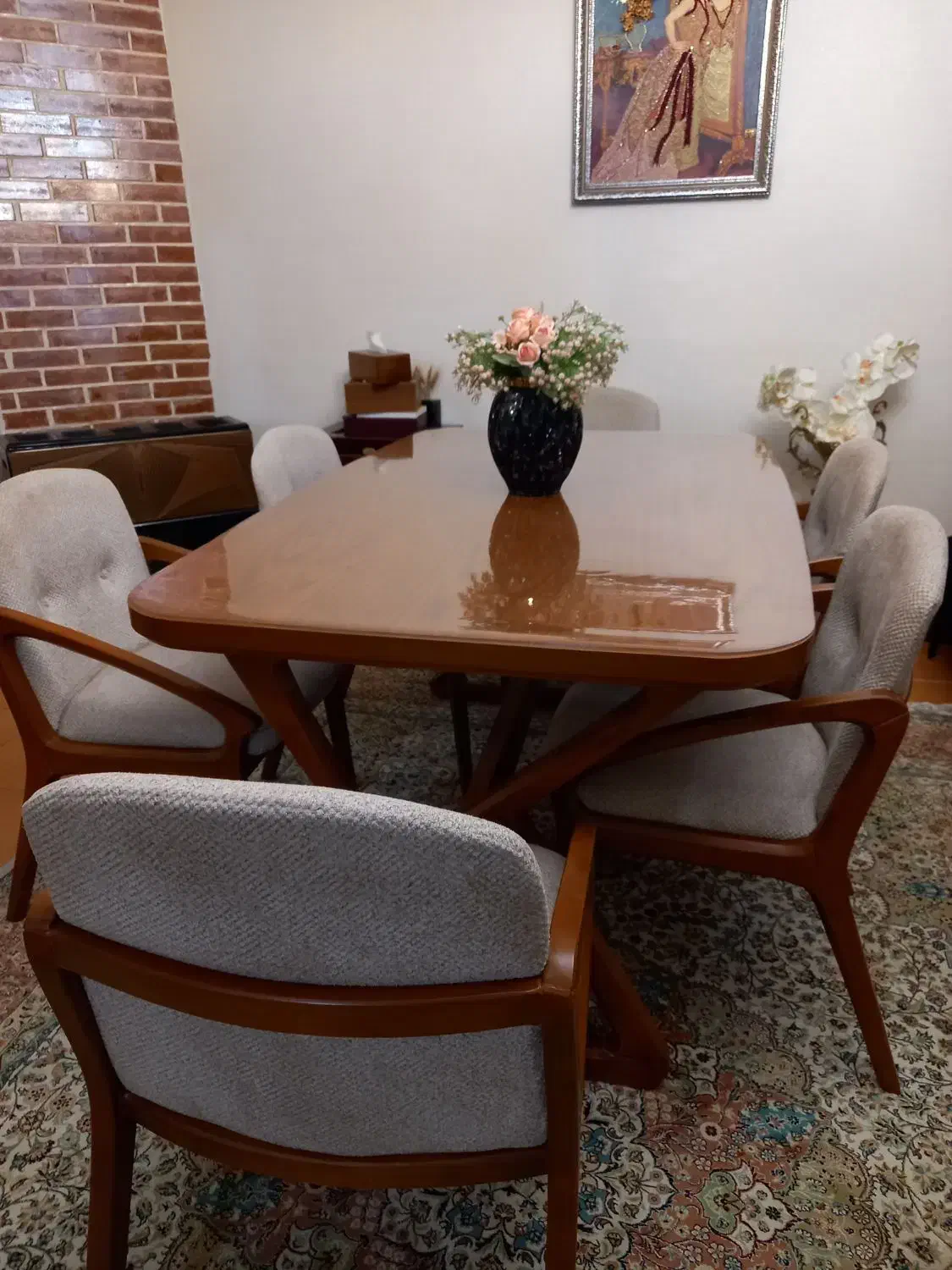 میز ناهارخوری ۶نفره|میز و صندلی غذاخوری|فردیس, شهرک شهید حسینی|دیوار