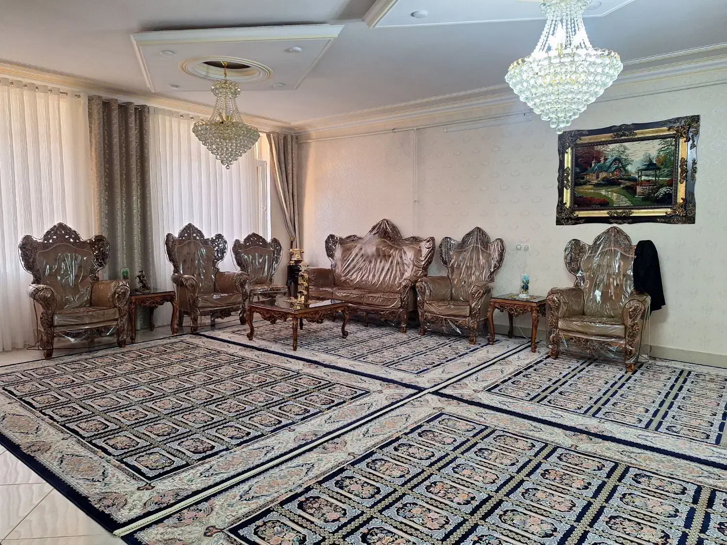 تعویض 4 تخته فرش 9متری 1200شانه|فرش|صحنه, |دیوار