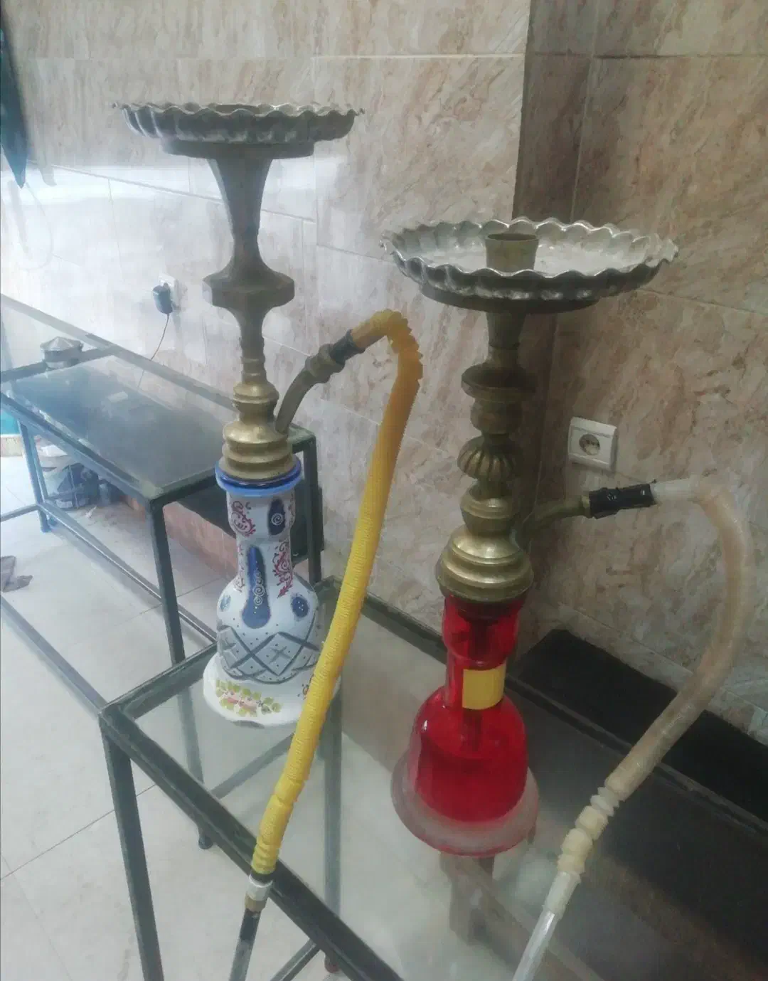 قلیون  قدیمی|کلکسیون اشیاء عتیقه|لولمان, |دیوار