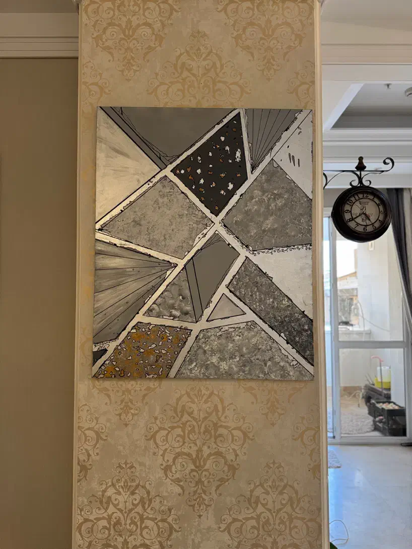 فروش تابلو نقاشی مدرن ساخته شده از ورق نقره|تابلو، نقاشی، عکس|تهران, ولنجک|دیوار