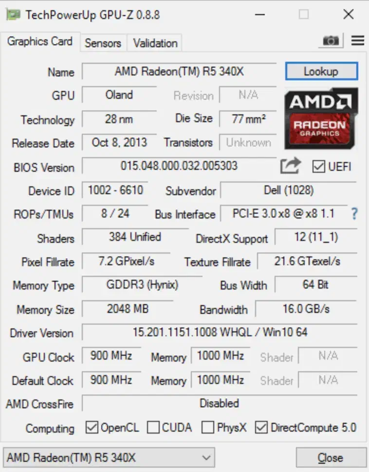 کارت گرافیک AMD Radeon R5 340X|قطعات و لوازم جانبی رایانه|زنجان, |دیوار