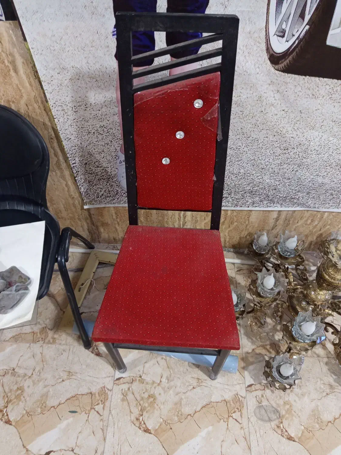 4عدد صندلی غذا خوری ست با رومیزی|میز و صندلی غذاخوری|مشگین شهر, |دیوار