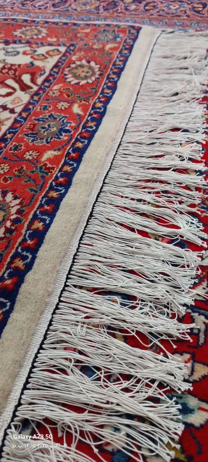 فرش ذرع و نیم ،گره ترک ،پشم نیوزلندی،رنگ طبیعی|فرش|اراک, |دیوار