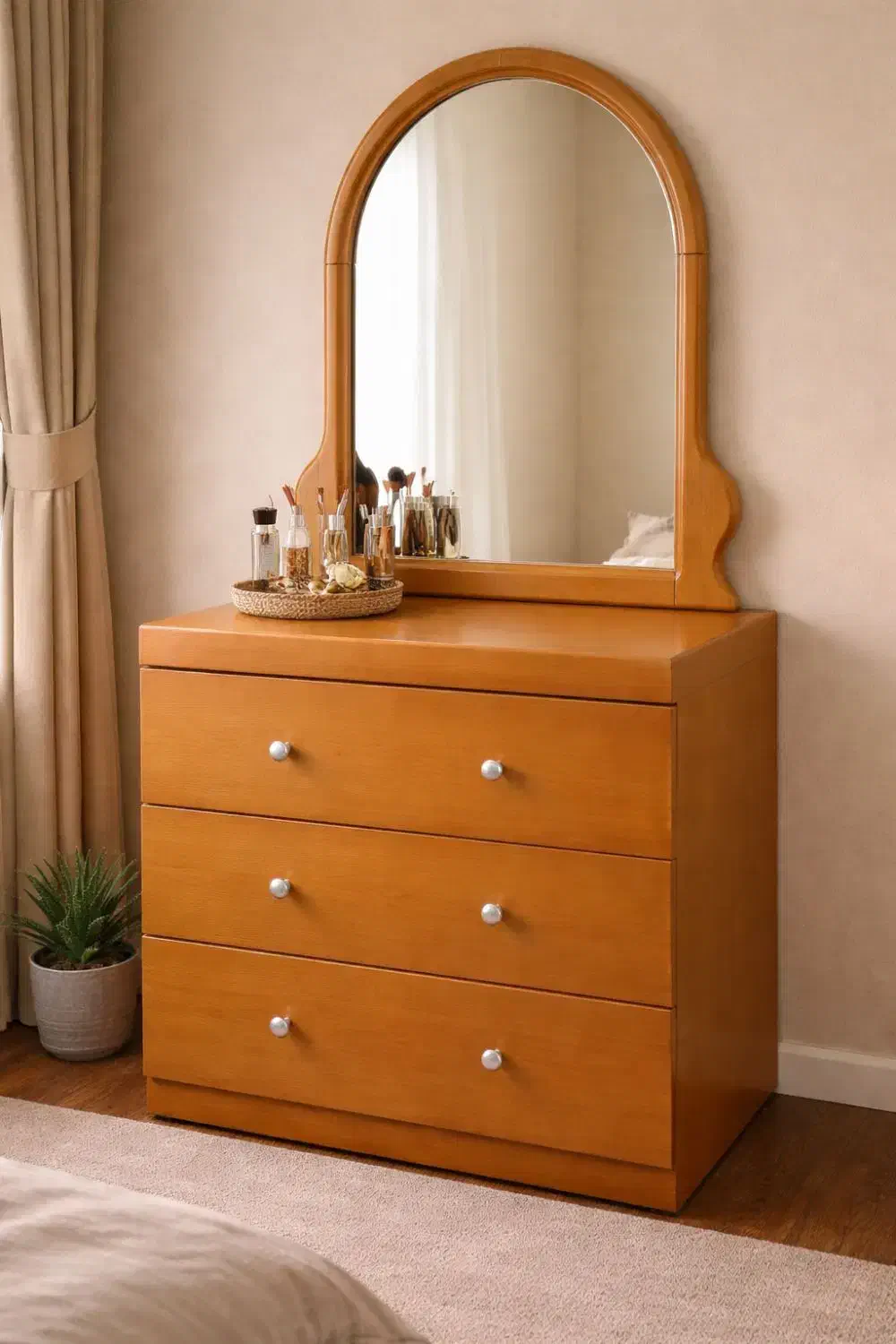 میز آرایش ۳ کشو همراه با آینه|تخت و سرویس خواب|تهران, جیحون|دیوار