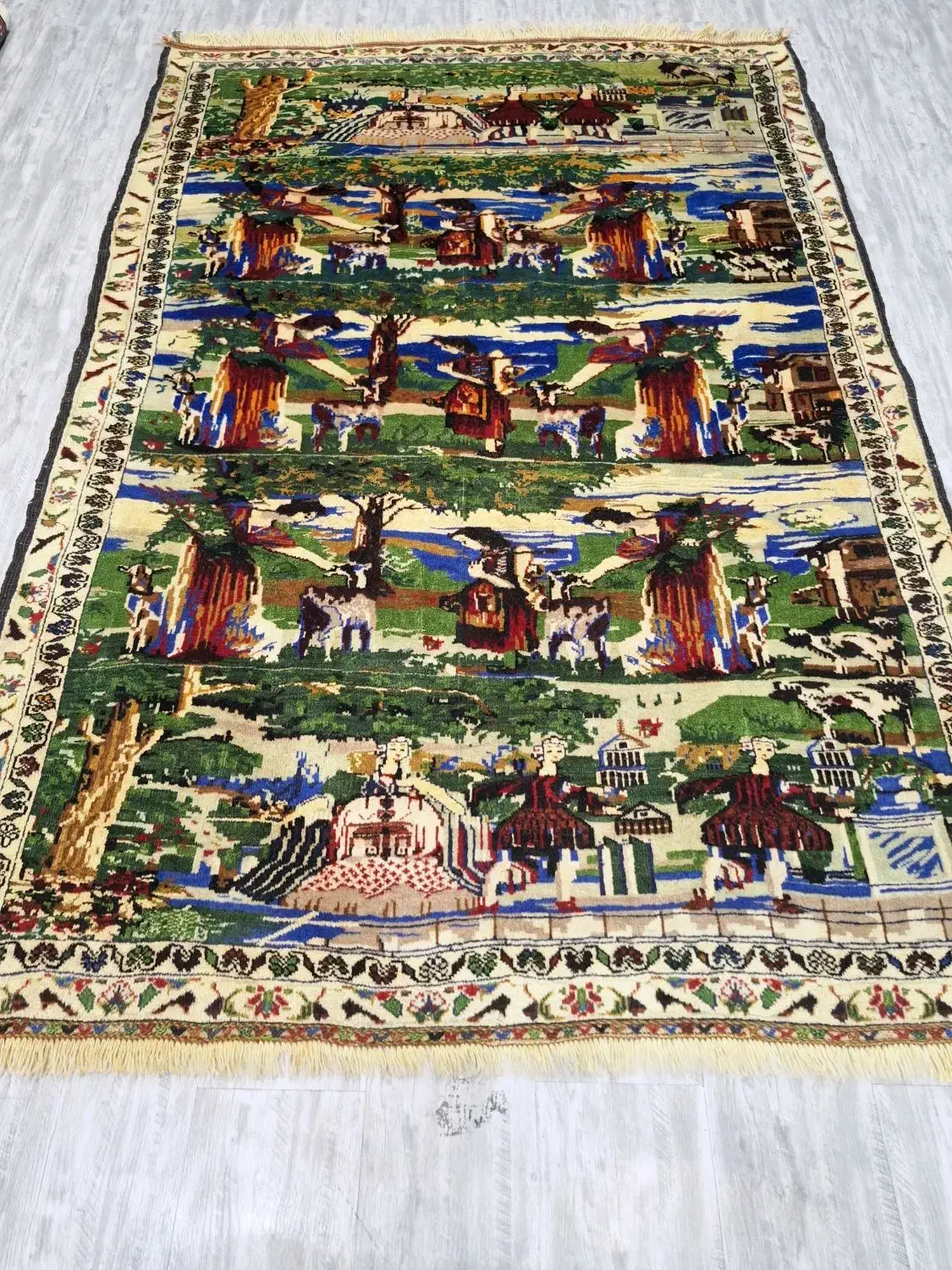 قالیچه دستباف ذهنی بافت|فرش|تهران, حر|دیوار