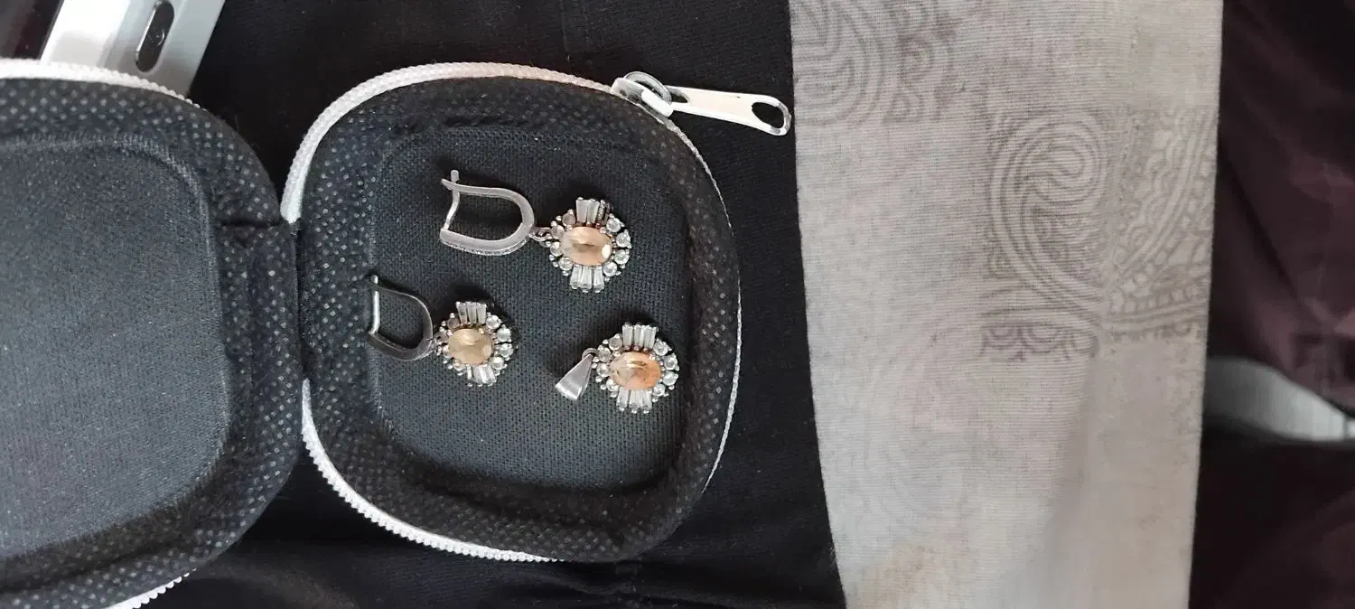 نقره اصل ۹۲۵ باسنگ سیترین|جواهرات|تالش, هشتپر|دیوار