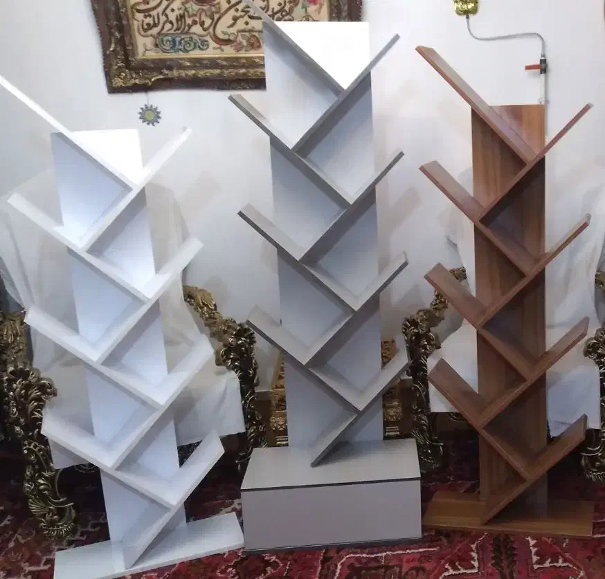 کتابخانه درختی شیک وکم جا|کتابخانه، شلف، قفسههای دیواری|تبریز, |دیوار