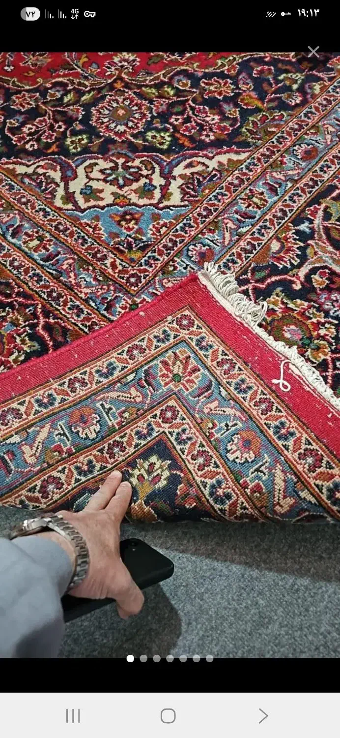 فروش دو تخته فرش ماشینی قرمز شش متری کاملا سالم|فرش|رشت, حمیدیان|دیوار