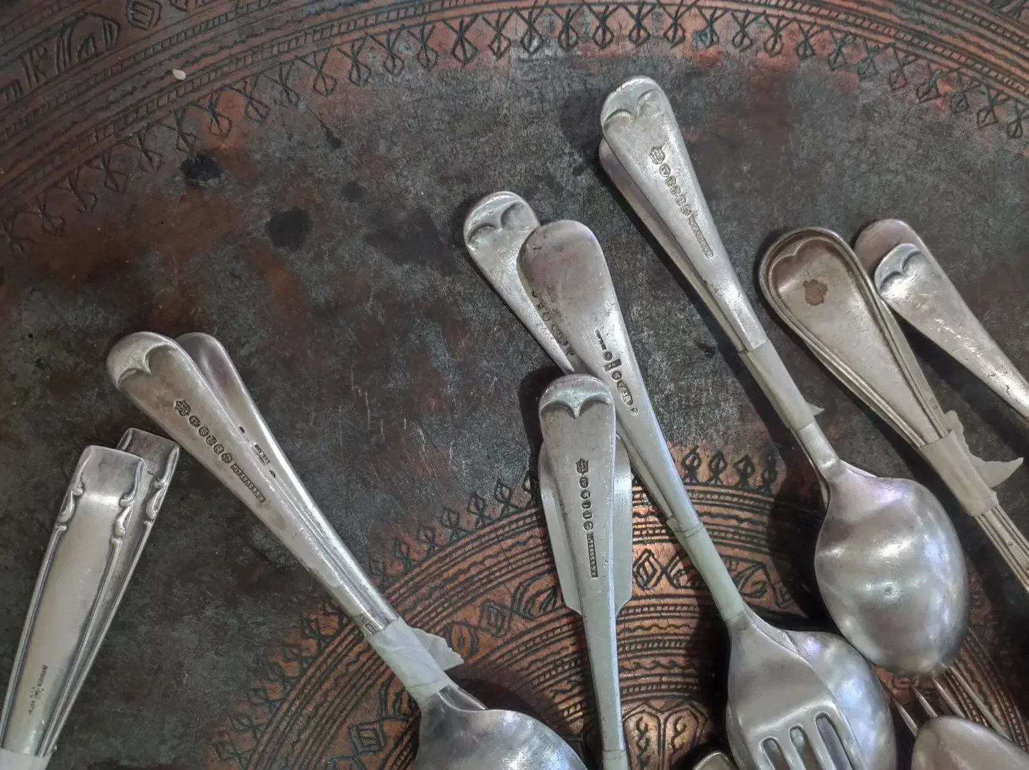 ست تکنفره قاشق و چنگال نوربلین|کلکسیون اشیاء عتیقه|ساری, |دیوار