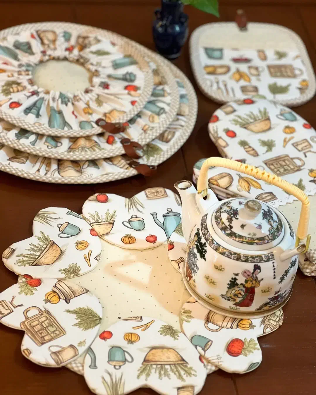 ست کامل سرویس آشپزخانه عروس برای جهیزیه|سفره، حوله، دستمال آشپزخانه|قزوین, |دیوار