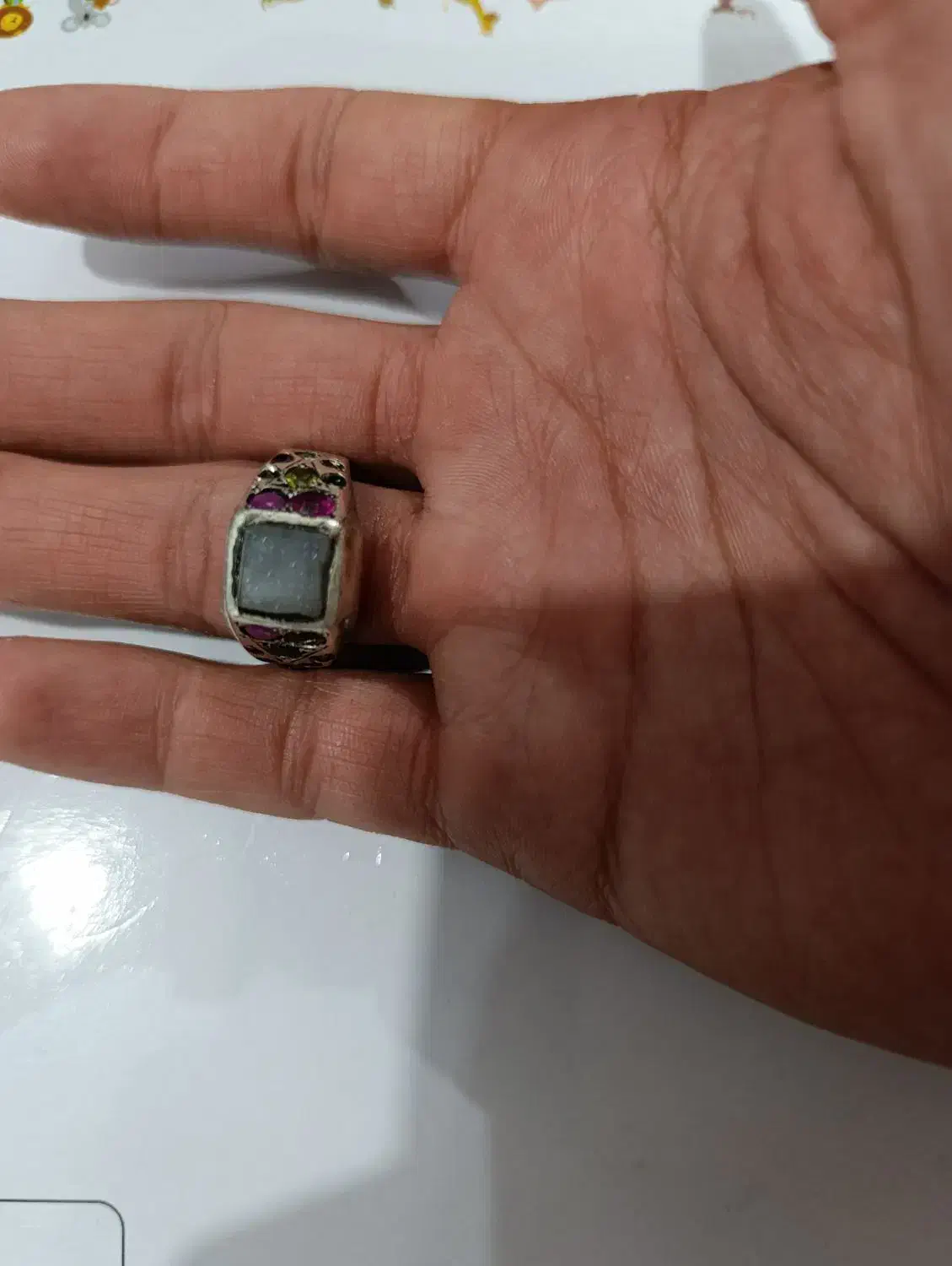 انگشتر نقره عقیق با زبرجد|جواهرات|اهواز, کوی علوی|دیوار