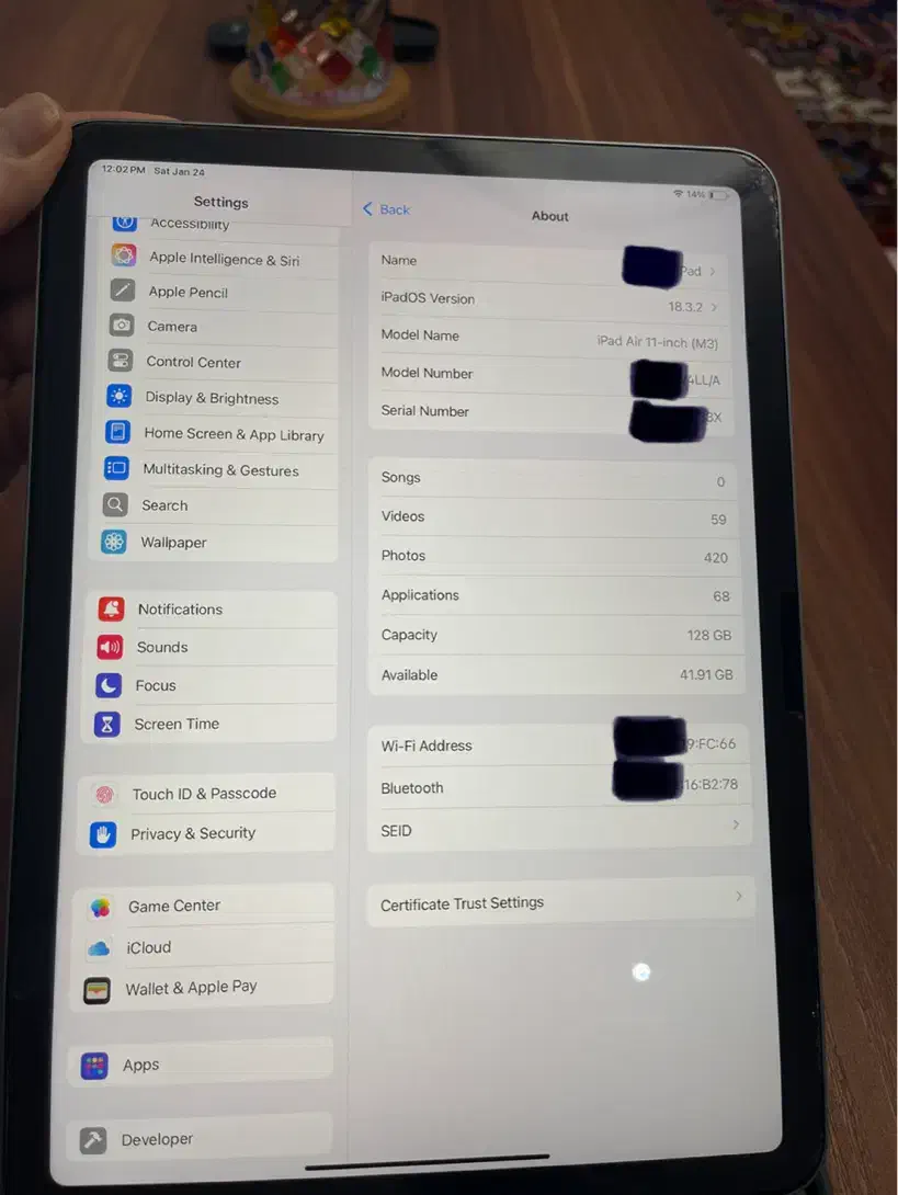 آیپد ایر m3 درحد آکبند|تبلت|تهران, شهید اسدی|دیوار