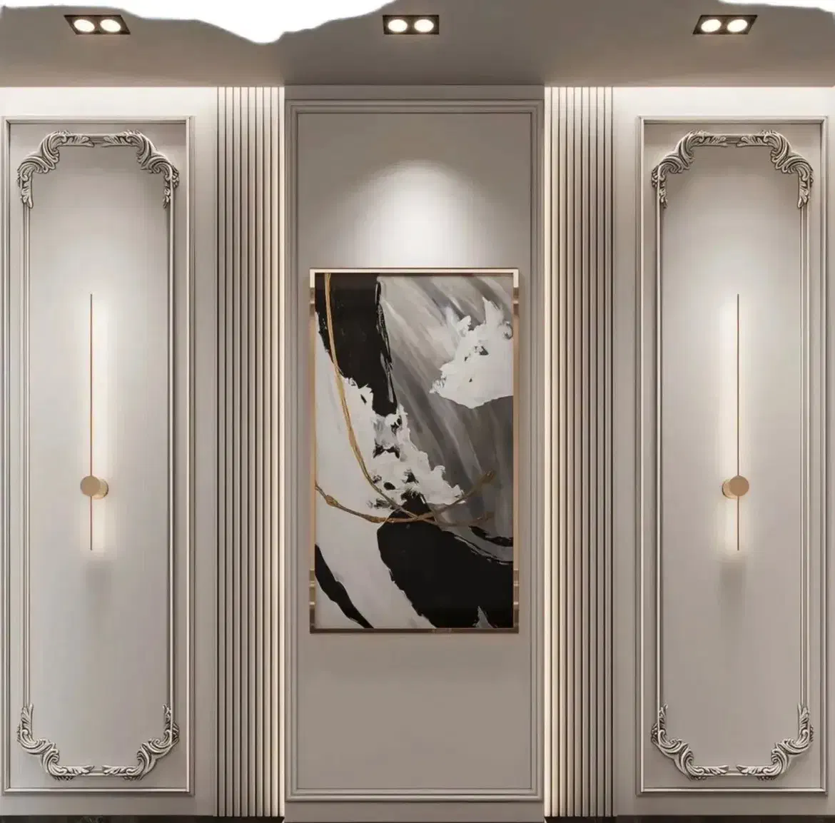 قاب بندی و گچبری مدرن و کلاسیک|خدمات پیشه و مهارت|خرمآباد, |دیوار