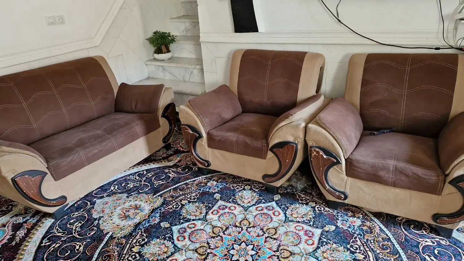 یه دست مبل ۶ نفره|مبلمان خانگی و میز عسلی|بندر کنگان, |دیوار