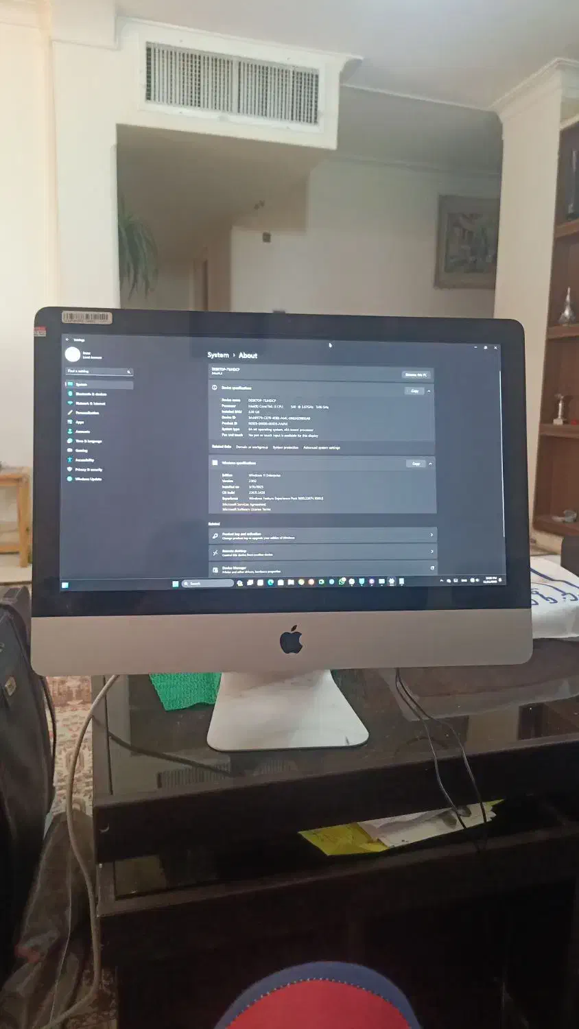 فروش فوری یک دستگاه آی مک  اپل  Apple imac|رایانه رومیزی|شیراز, سینما سعدی|دیوار