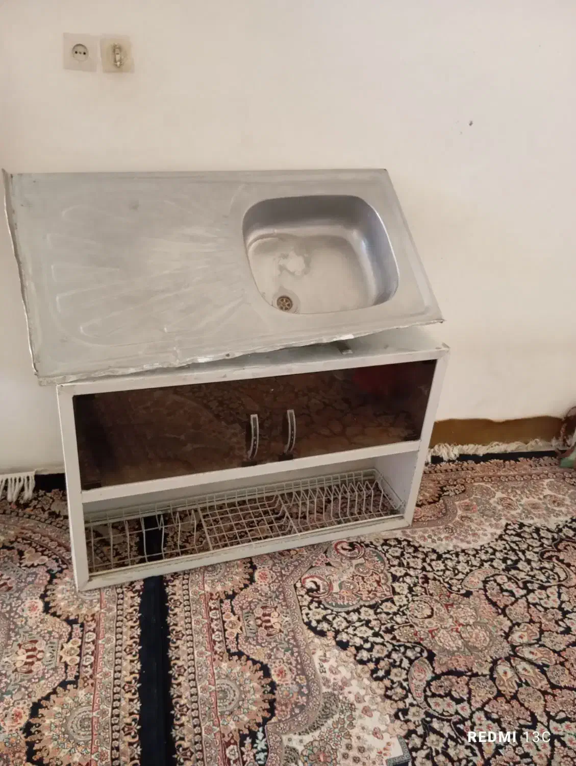 آبچکان کابینت سینگ|آب‌چکان و نظم‌دهنده ظروف|کرمانشاه, |دیوار