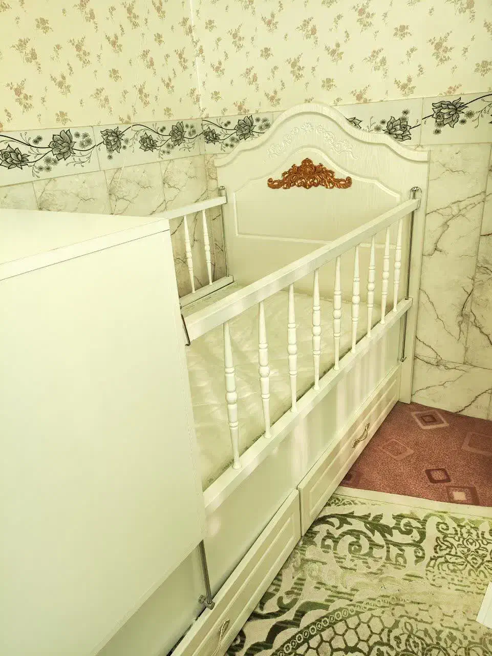 سرویس خواب کودک نوجوان سفید طلایی|تخت و سرویس خواب|چهاردانگه (تهران), |دیوار