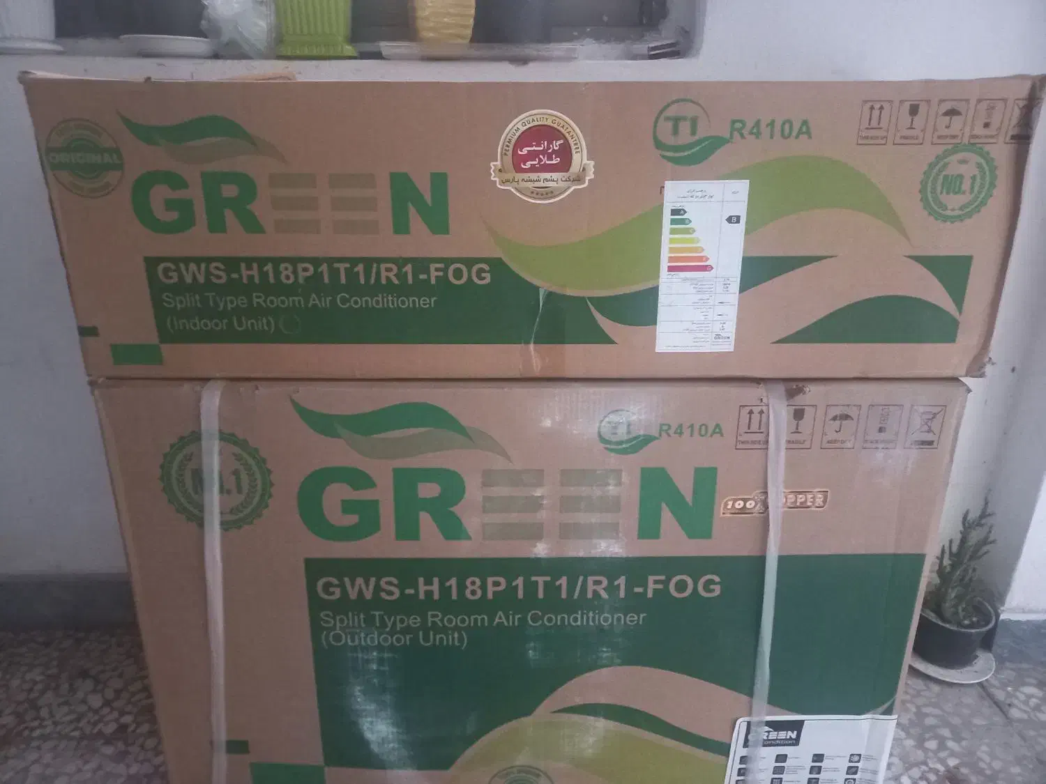 اسپلیت۱۸ هزار گرین|کولر گازی و فنکوئل|لاهیجان, شقایق|دیوار