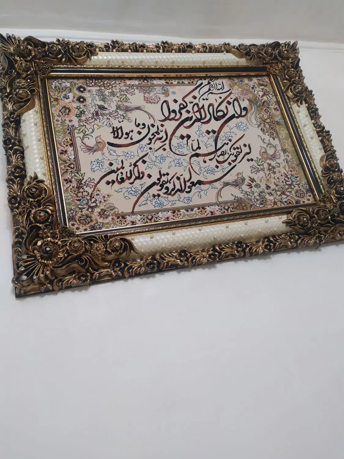 ۲عددتابلو فرش ابریشمی زیبا۱۲۰۰شانه نخ نانو درحدنو|حراج|کرمانشاه, |دیوار