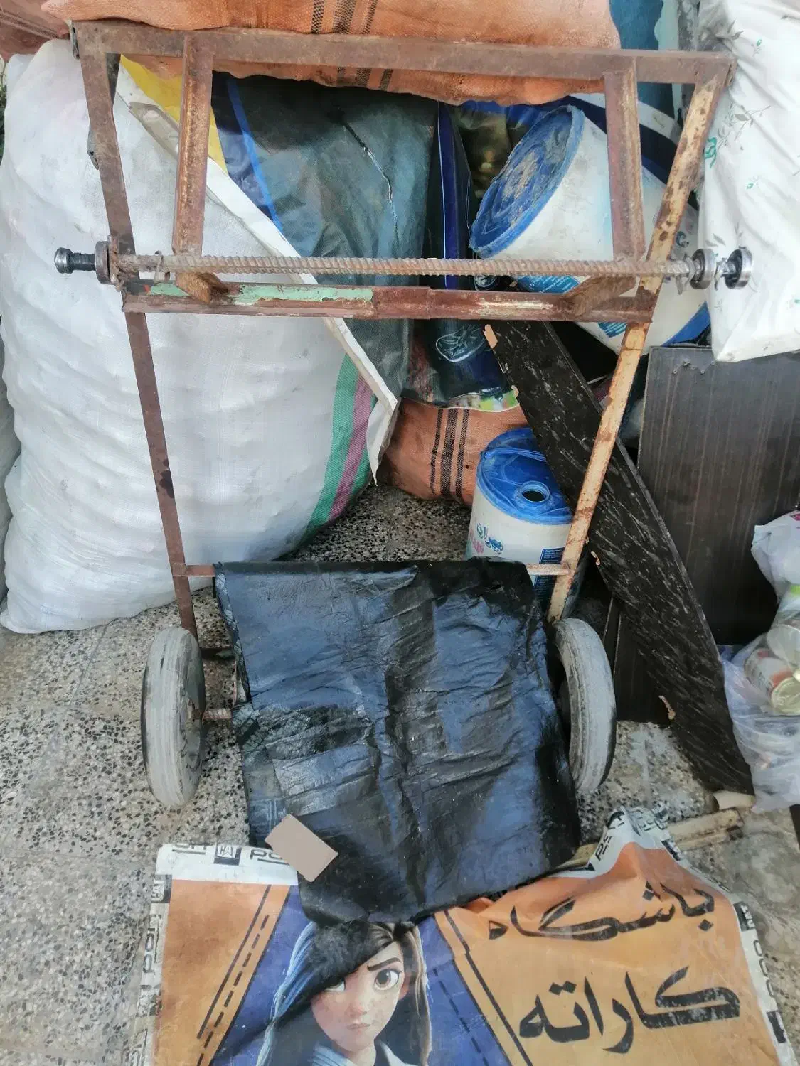 گاری چهار چرخ ورق 2عالی درحد|ابزارآلات|داراب, |دیوار