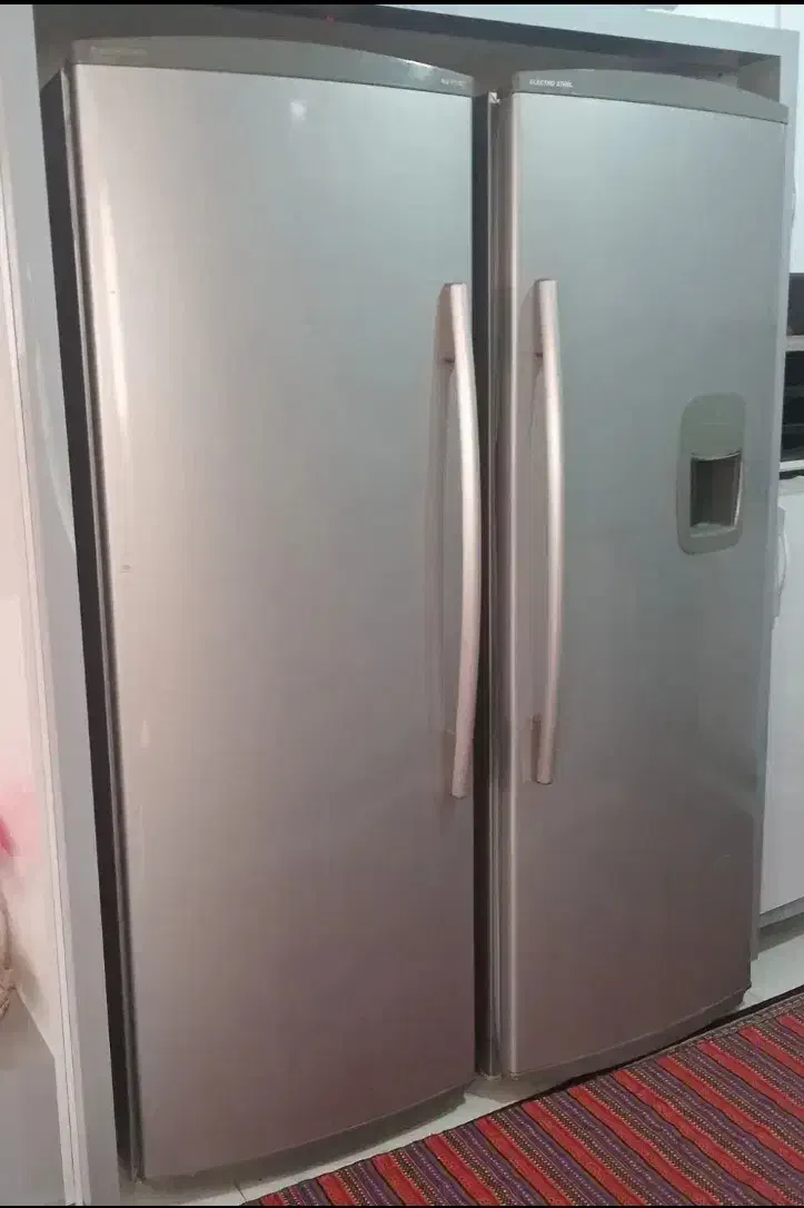 یخچال دوقلوی نقره ای تمیز|یخچال و فریزر|مراغه, |دیوار