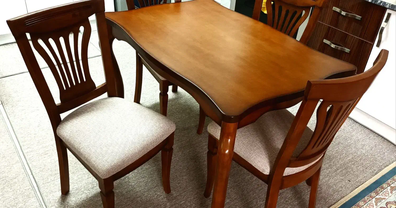 میز ناهارخوری چهار نفره نو|میز و صندلی غذاخوری|قم, زنبیل آباد|دیوار