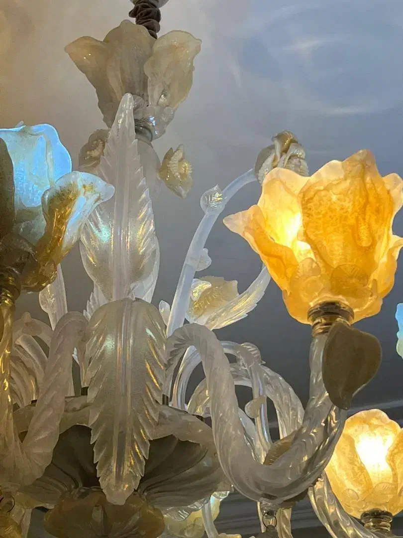 لوستر کریستال طرح گل|لوستر و چراغ آویز|تهران, دزاشیب|دیوار