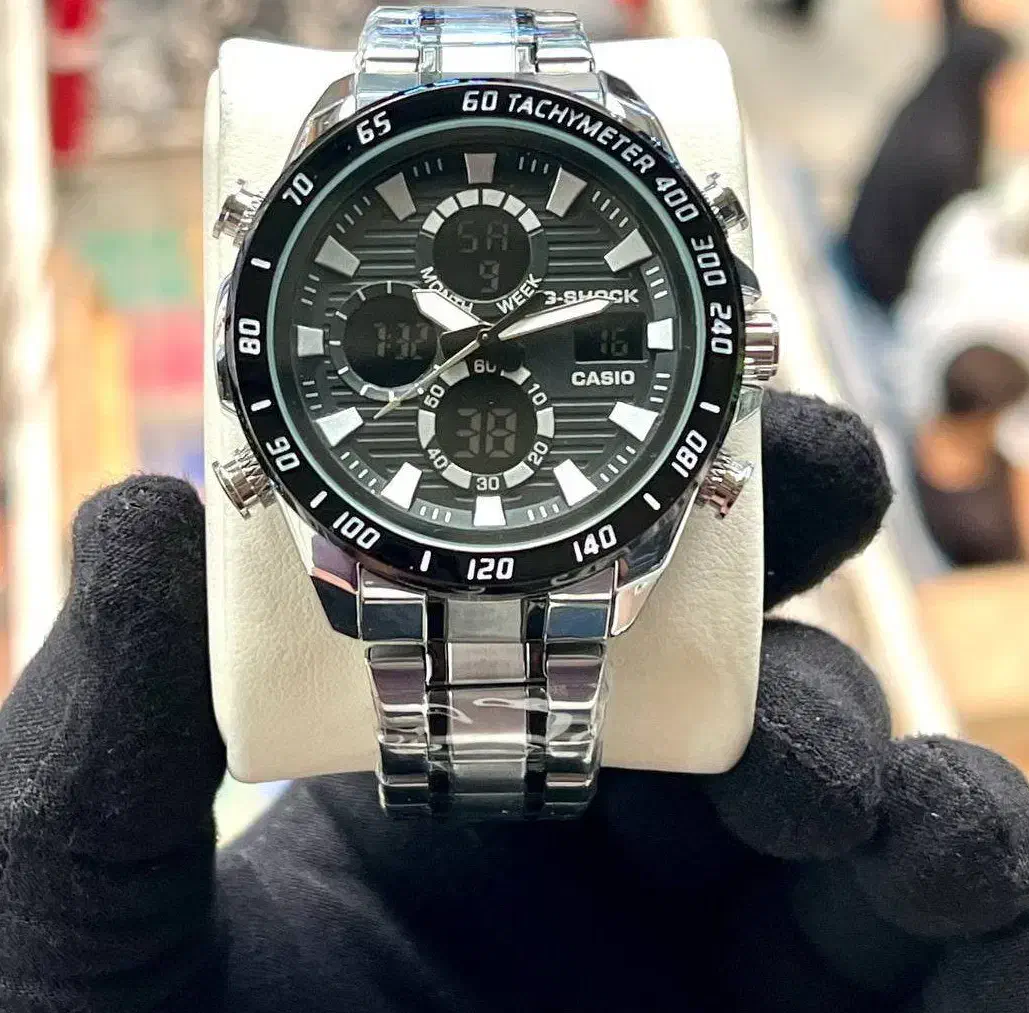 ساعت کاسیو جی شاک دو زمانه موتور ژاپن فلزی Casio|ساعت|اصفهان, احمدآباد|دیوار