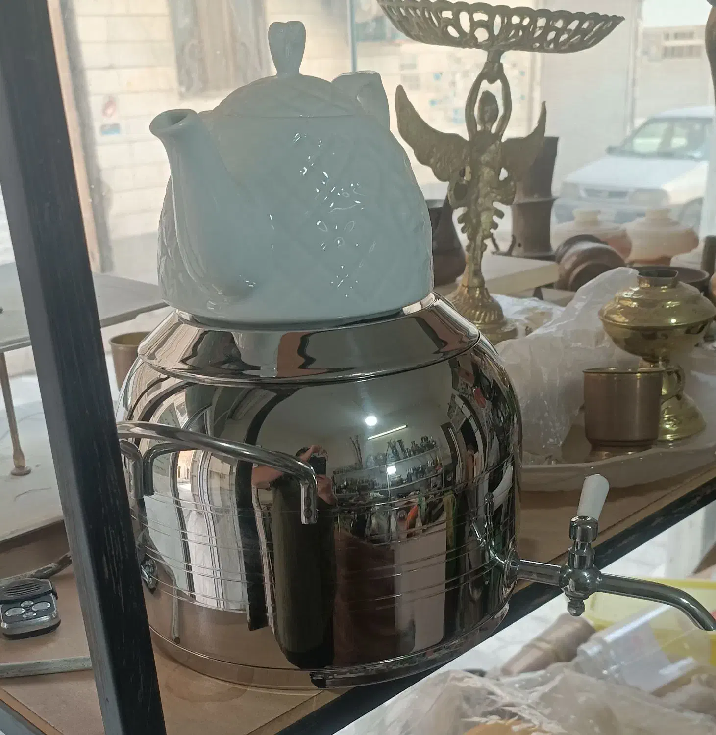 کتری قوری استیل کف چدن جنس خوب ضخیم|قوری، کتری، قهوهساز دستی|قرچک, مهدیه|دیوار